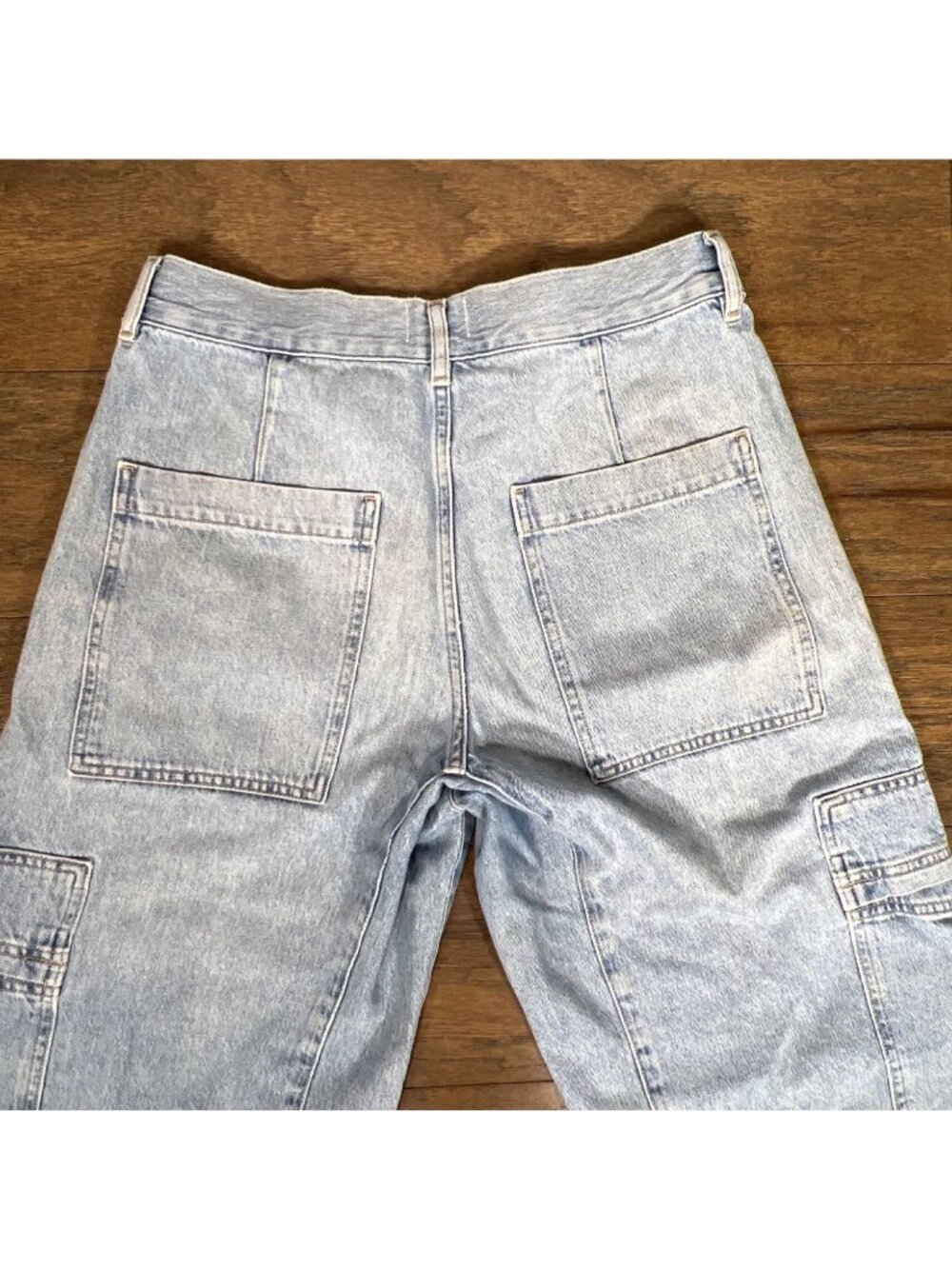 CITIZENS OF HUMANITY Marcelle Low Slung Easy Cargo Jeans in Cloud Nine Sz 28 EUC - Picture 6 of 9
